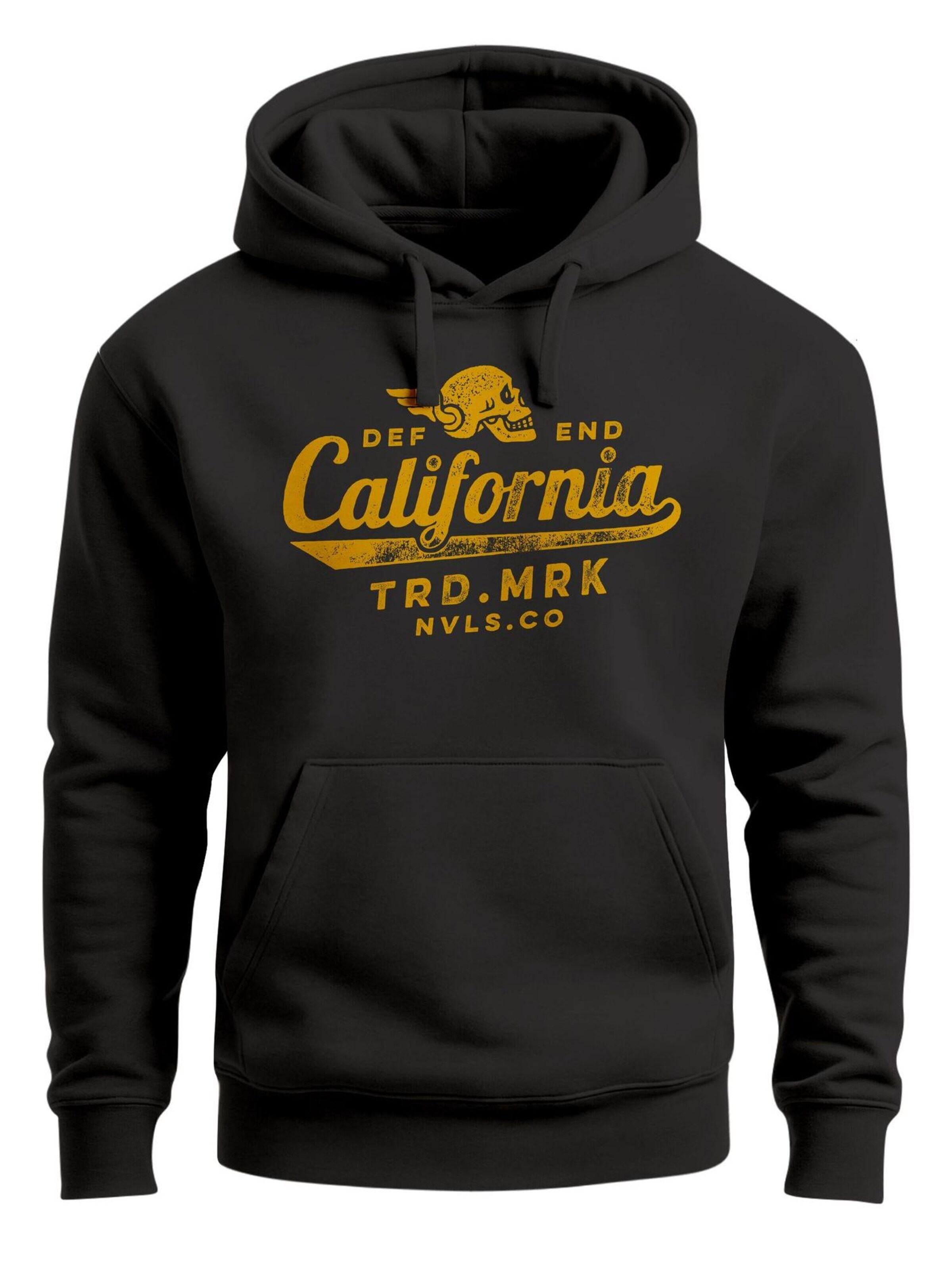 Neverless Sweatshirt 'California Skull' in Black: front