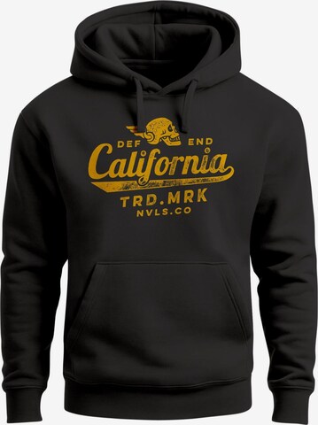 Neverless Sweatshirt 'California Skull' in Schwarz: Vorderseite