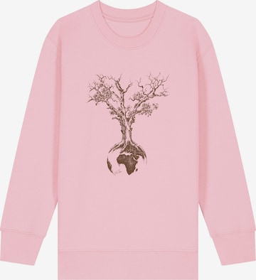 Life-Tree Sweatshirt 'Organic Fairwear Sweater Kids Unisex Weltenbaum' in Pink: front