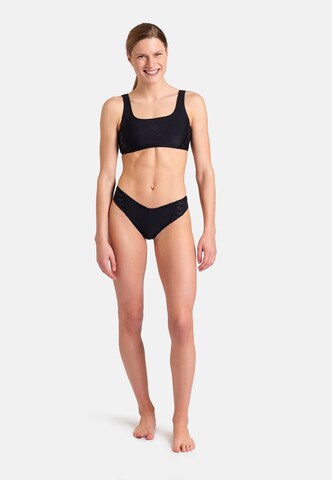 ARENA Bustier Bikini 'Team Stripe' in Schwarz