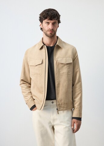MANGO MAN Between-Season Jacket 'Joan' in Beige: front