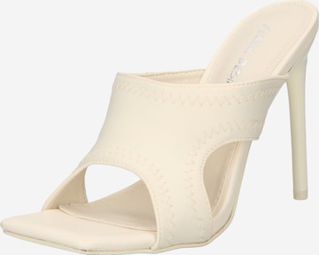 Public Desire Mules 'NOVEE' in Beige: front