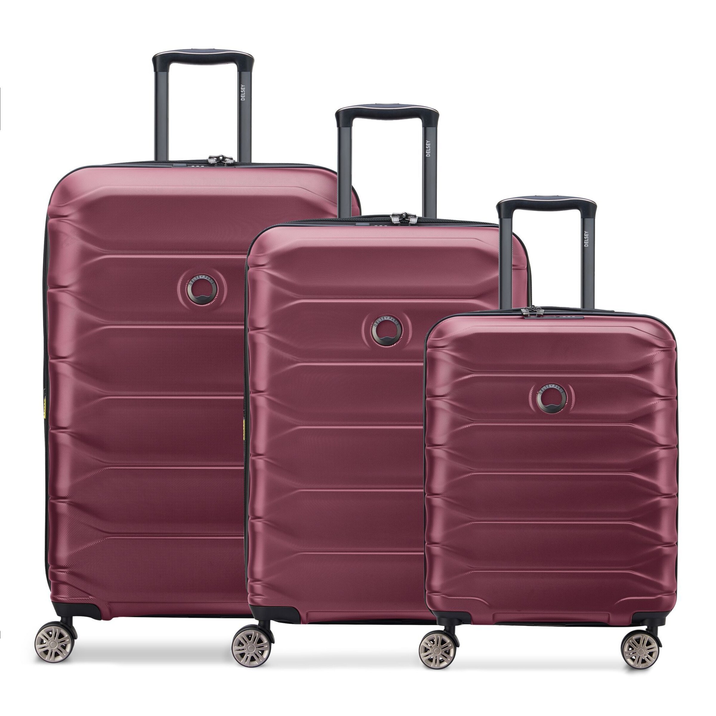Delsey Paris Suitcase set 'Meteor' in Red: front
