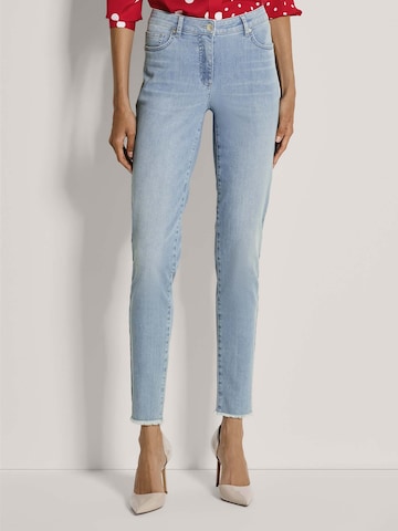 Coupe slim Jean MADELEINE en bleu : devant