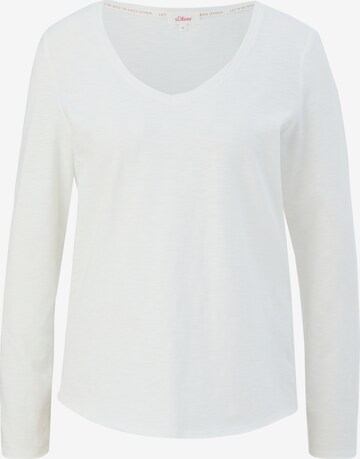 T-shirt s.Oliver en blanc : devant