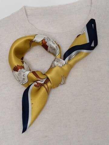 MayTree Scarf 'Seidentuch Kranich' in Gold