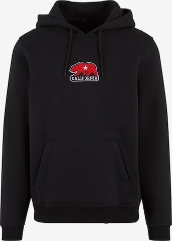 Felpa 'California Bear' di Mister Tee in nero: frontale
