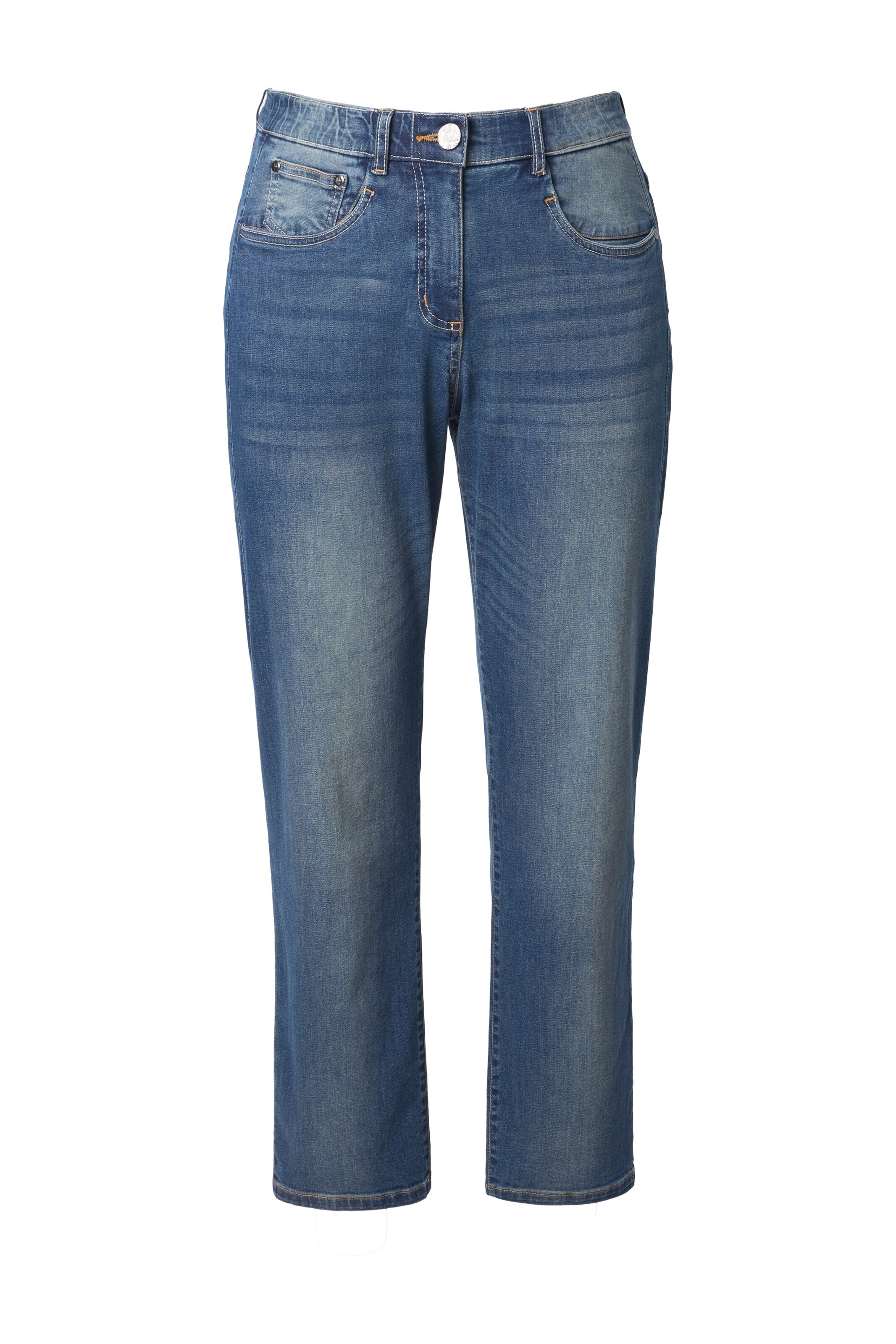 Ulla Popken Regular Jeans in Blauw: voorkant