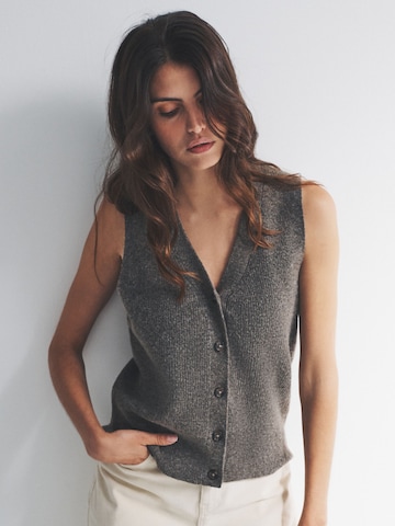 The Set Kamizelka z dzianiny w kolorze beżowy