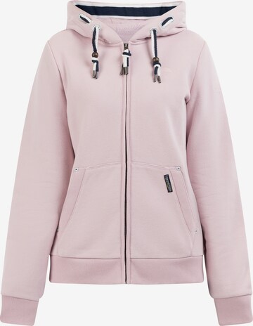 Schmuddelwedda Zip-Up Hoodie in Pink: front