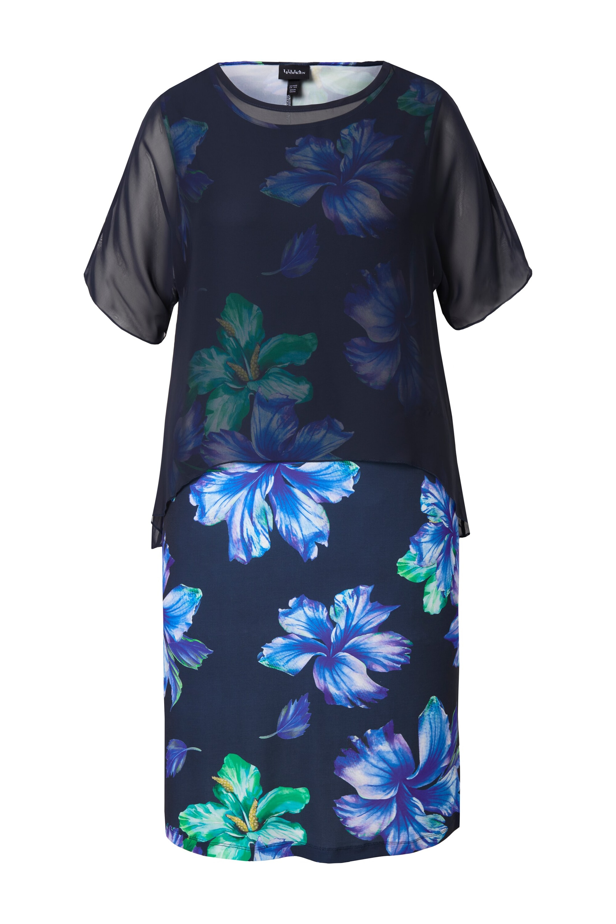 Ulla Popken Oversized jurk in Blauw: voorkant