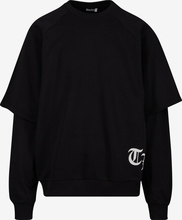 Thug Life Sweatshirt 'Time Machine' in Black: front