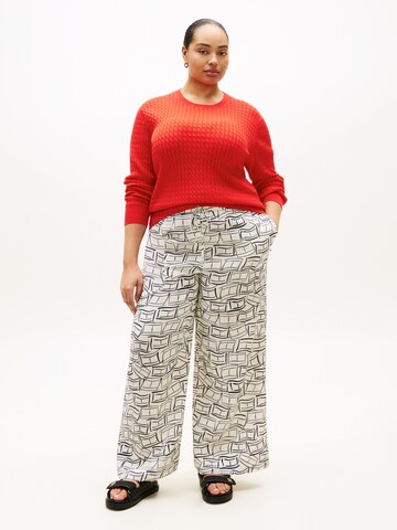 Tommy Hilfiger Curve Pulover | rdeča barva