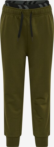 Effilé Pantalon Hummel en vert : devant