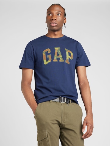 GAP T-shirt 'NOVELTY' i blå: framsida