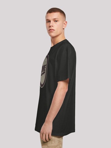 F4NT4STIC Shirt 'David Bowie Rock Music Band Circle Logo' in Black