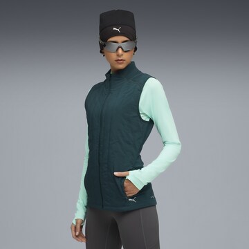 PUMA Sportbodywarmer 'Run Cloudspun' in Groen: voorkant