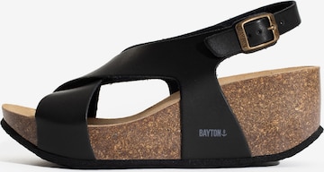 Bayton Sandalen met riem 'Rea' in Zwart: voorkant