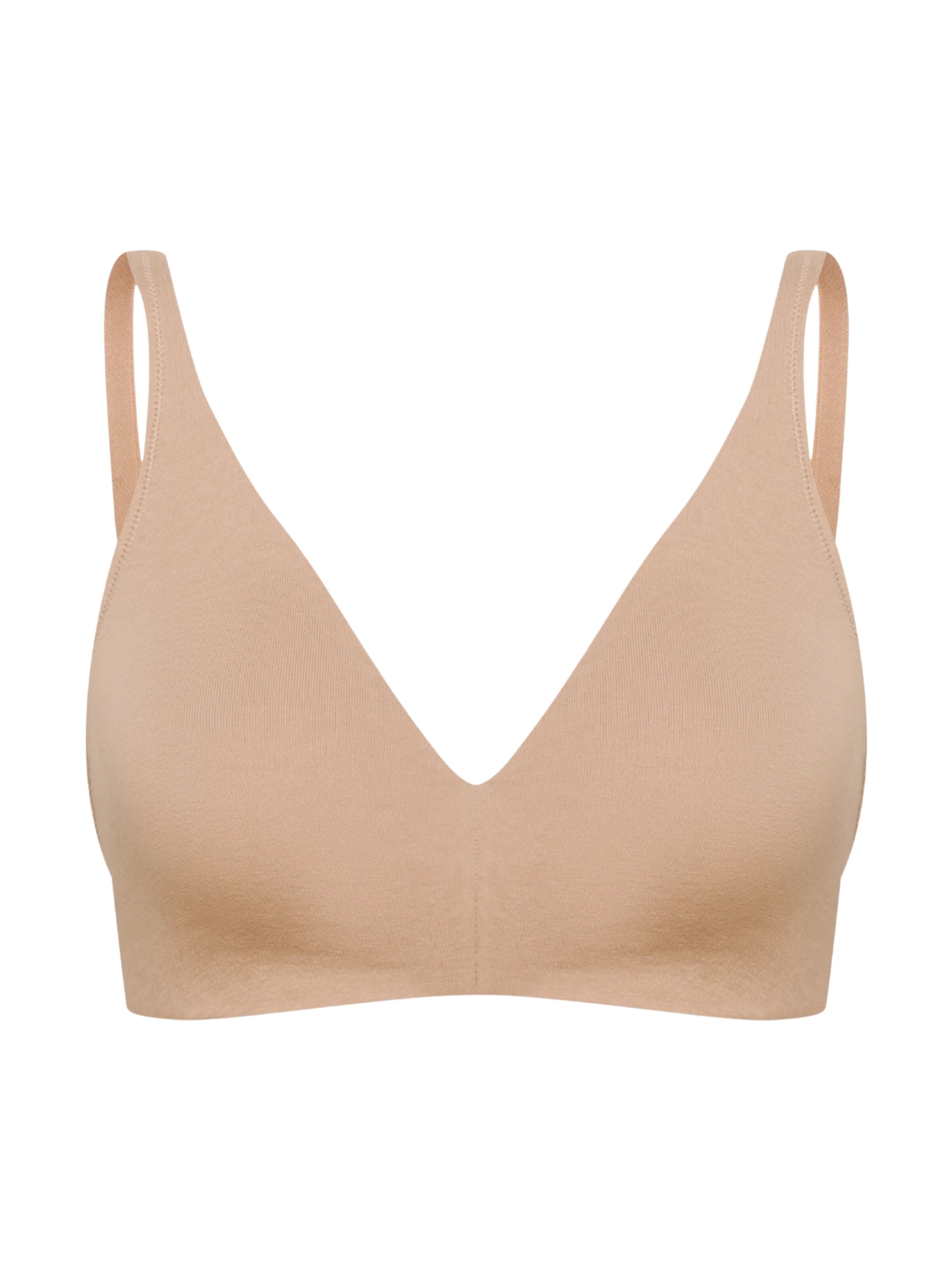 cfab by creamy fabrics Bralette Bra 'Cotton Bügelloser BH' in Beige