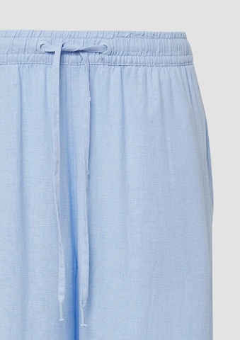 QS Wide Leg Hose in Blau