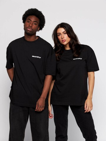 Multiply Apparel Μπλουζάκι σε μαύρο: μπροστά