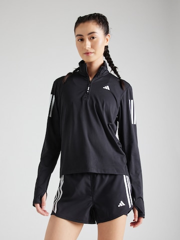 ADIDAS PERFORMANCE Sportief sweatshirt 'Own The Run ' in Zwart: voorkant