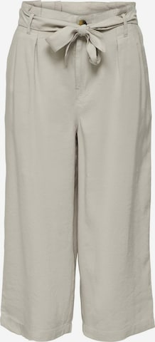 ONLY Wide leg Pleat-Front Pants in Grey: front