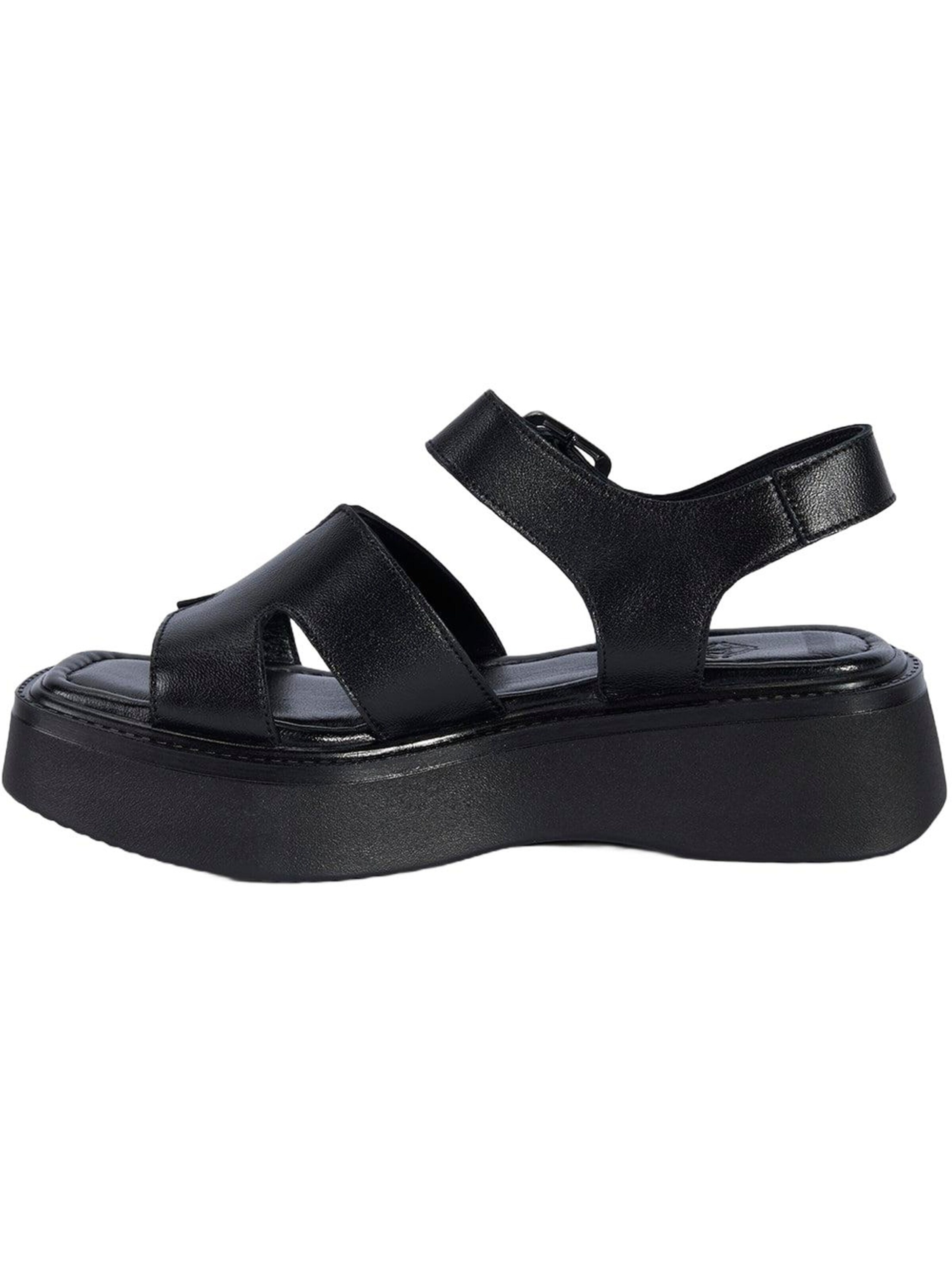 Desa Sandals 'Keilsandalen' in Black