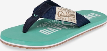 CAMP DAVID T-Bar Sandals in Green: front