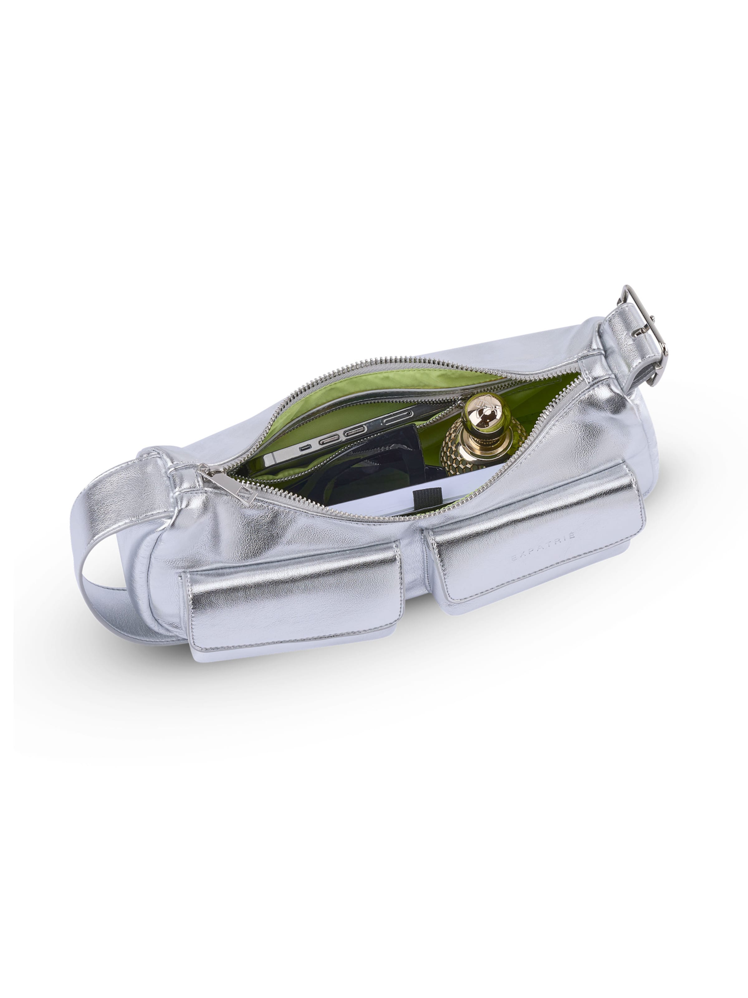 Borsa a spalla 'Electra' di Expatrié in argento