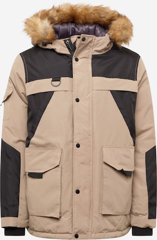 BURTON MENSWEAR LONDON Vinterjacka 'Fern' i beige: framsida