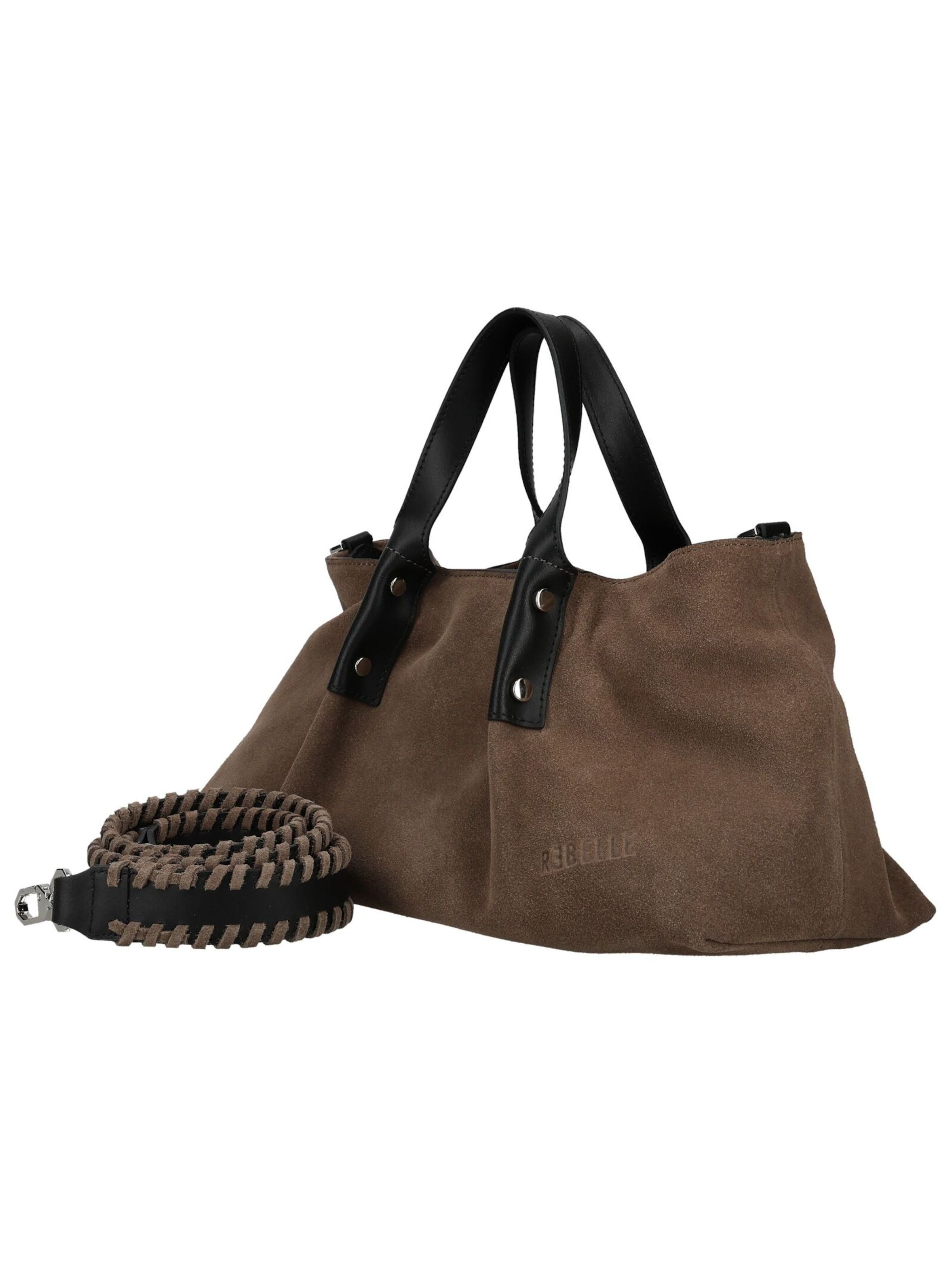 Borsa a mano di Rebelle in marrone: lato