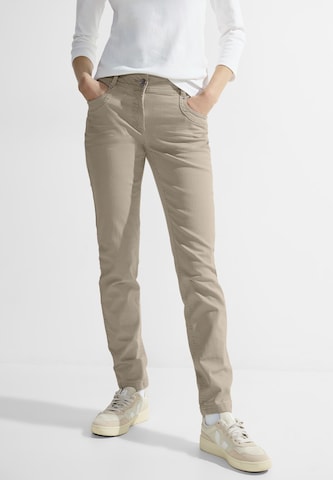 CECIL Slimfit Hose in Beige: predná strana