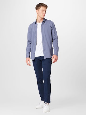 Abercrombie & Fitch Slim fit Overhemd in Blauw
