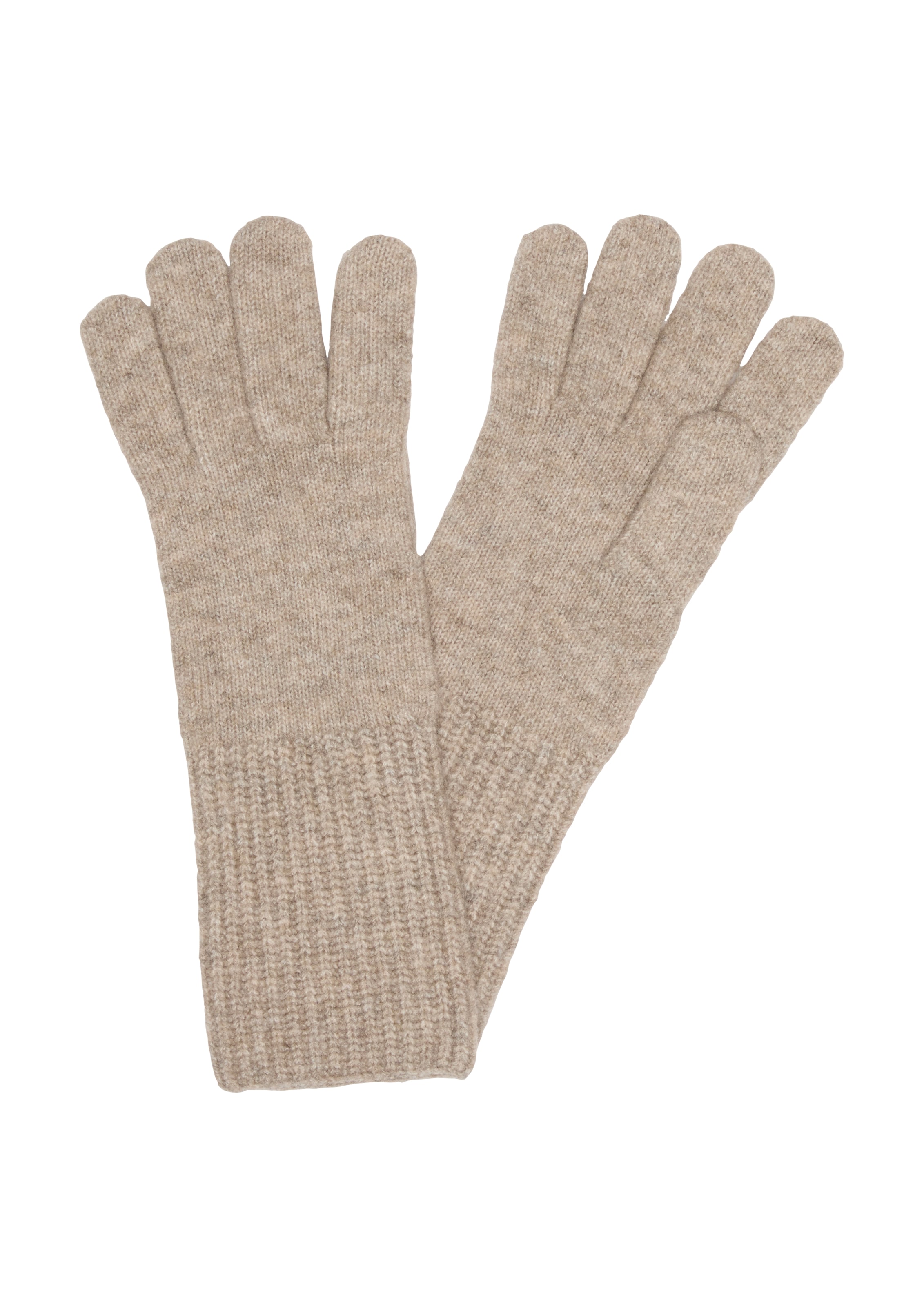 s.Oliver Fingerhandschuhe in Beige: Vorderseite