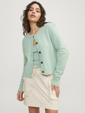 JJXX Knit Cardigan 'OLIVIA' in Green: front