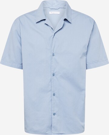 Coupe regular Chemise KnowledgeCotton Apparel en bleu : devant