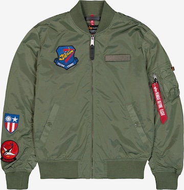 žalia ALPHA INDUSTRIES Demisezoninė striukė: priekis