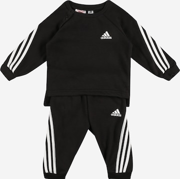 melns ADIDAS SPORTSWEAR Treniņtērps 'Future Icons 3-Stripes': no priekšpuses