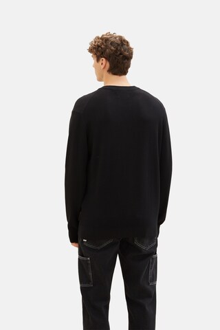 TOM TAILOR DENIM Pullover in Schwarz