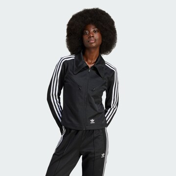 ADIDAS ORIGINALS Sweat jacket in Black: front