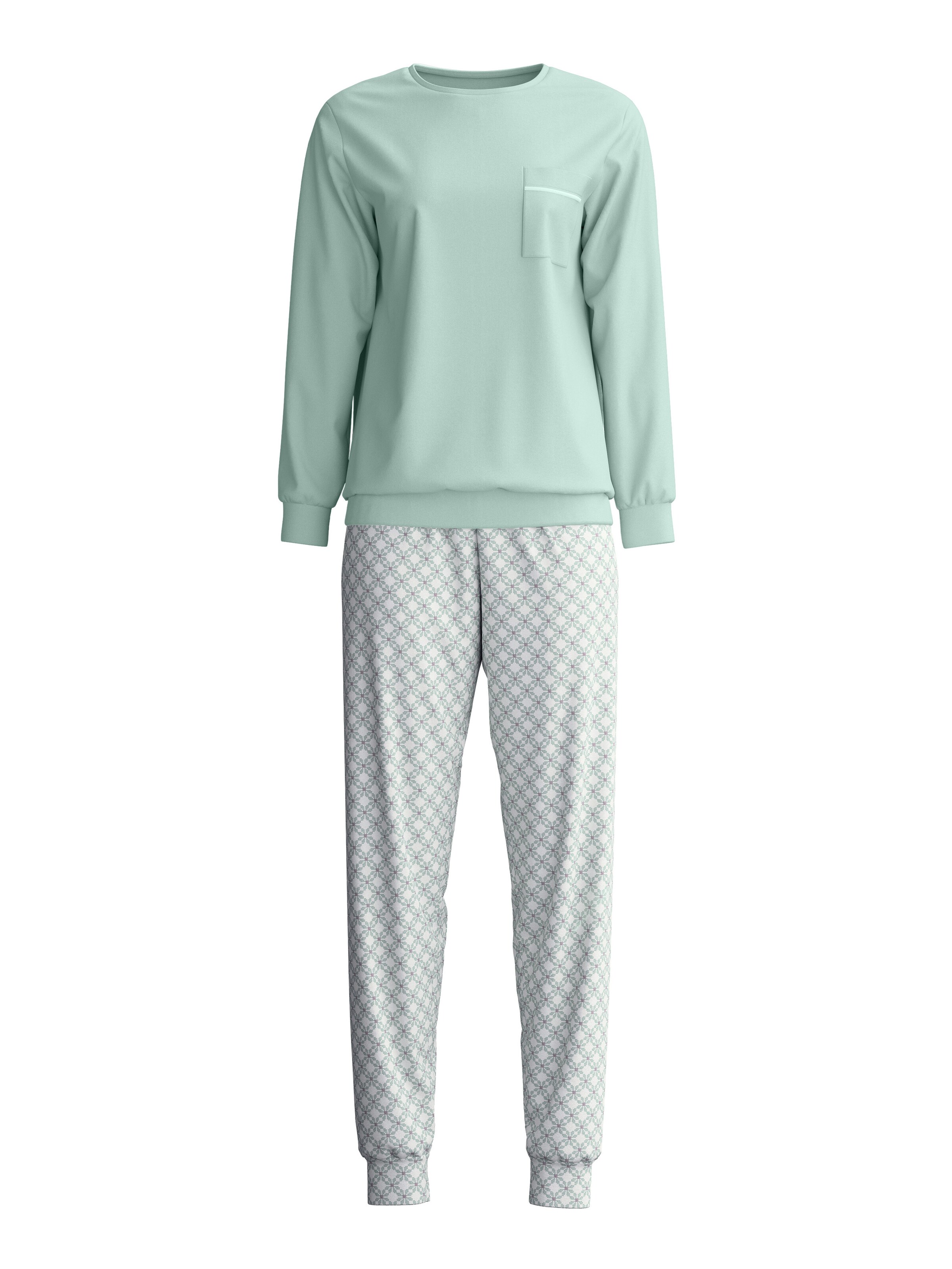 CALIDA - Pijama 'Sweet Dreams' em verde: frente