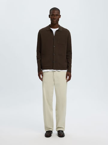 SELECTED Knit Cardigan in Brown