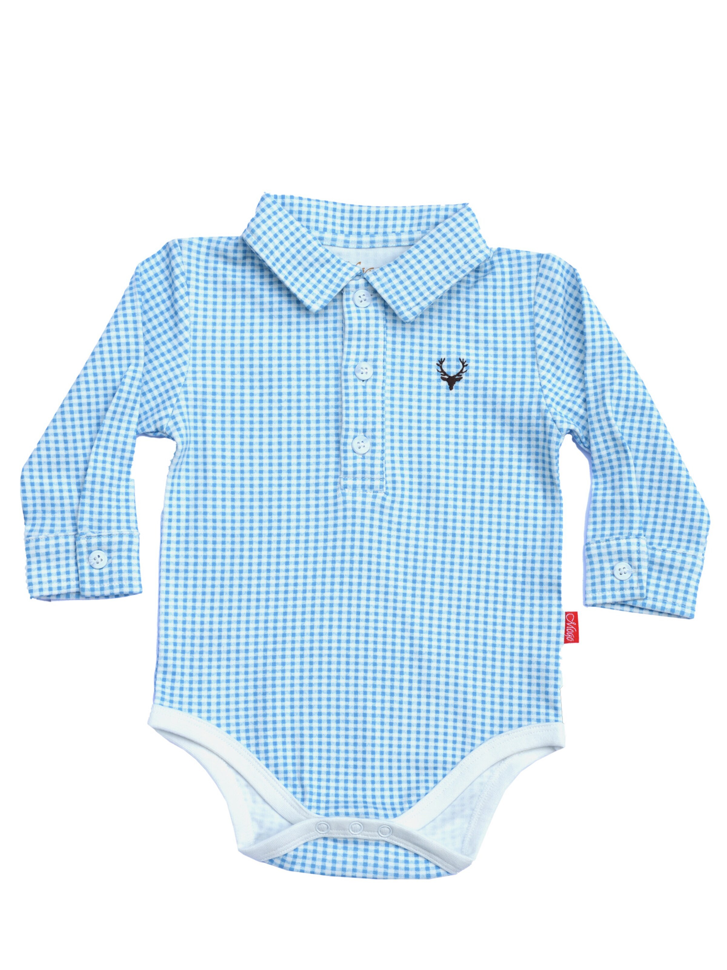 Mogo Strampler/Body‌‌ in Blau: Vorderseite