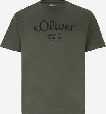 s.Oliver Men Big Sizes Shirt in Green: front