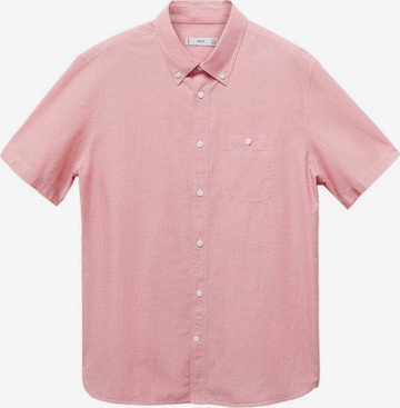 MANGO MAN Button Up Shirt 'Ginza' in Pink: front