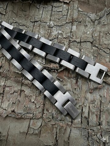 Holzwerk Armband 'KALKSEE' in Zilver