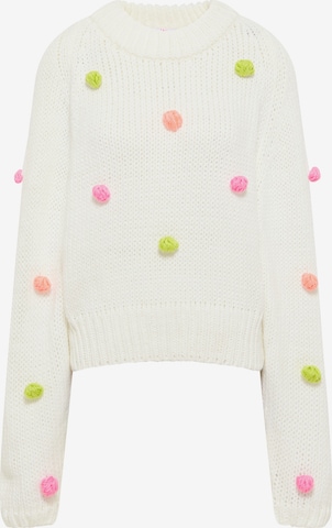 MYMO Oversized Sweater in White: front