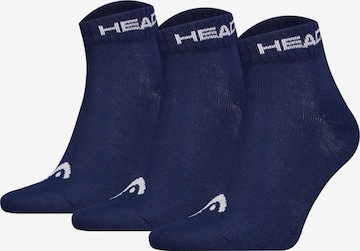 Chaussettes 'Quarter' HEAD en bleu : devant