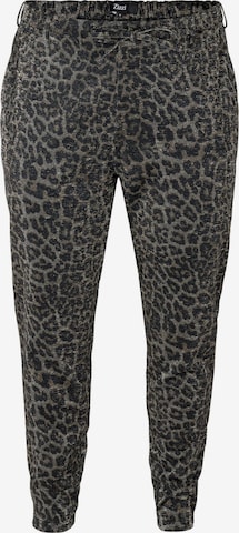 Zizzi Pants 'JMADDISON' in Brown: front